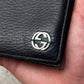 Gucci Calfskin Leather GG Interlock Logo Wallet