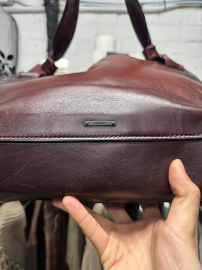 AW2002 Gucci by Tom Ford ‘Burnt Gradient’ Red Calfskin Leather Shoulder Bag