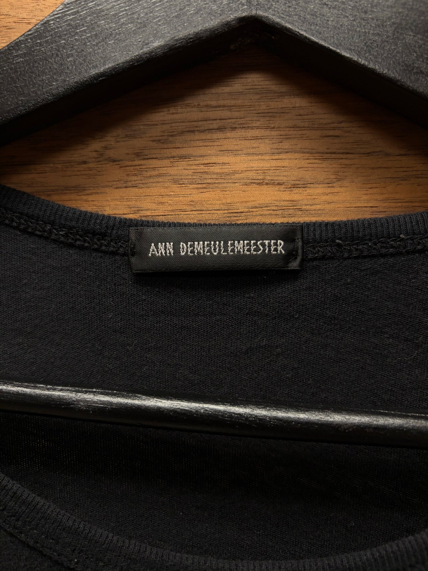 Ann Demeulemeester ‘Holy’ Embroidered Cotton Black T-Shirt
