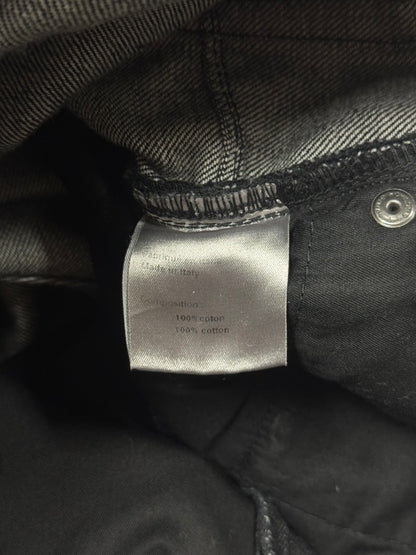 SS2004 Dior Homme ‘Strip’ by Hedi Slimane Waxed Black Distressed Skinny Denim