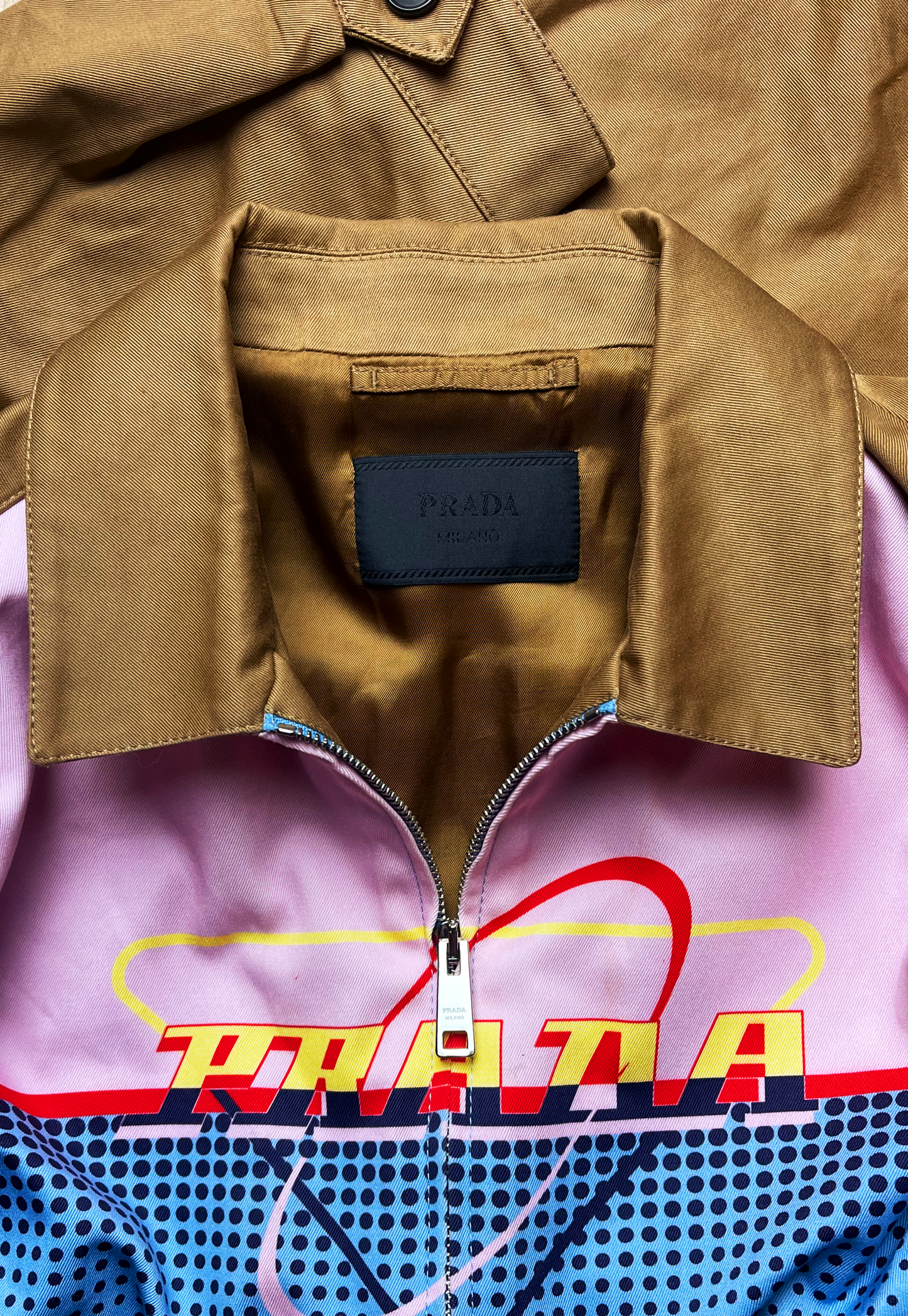AW2020 Prada Futuristic Logo Harrington Jacket