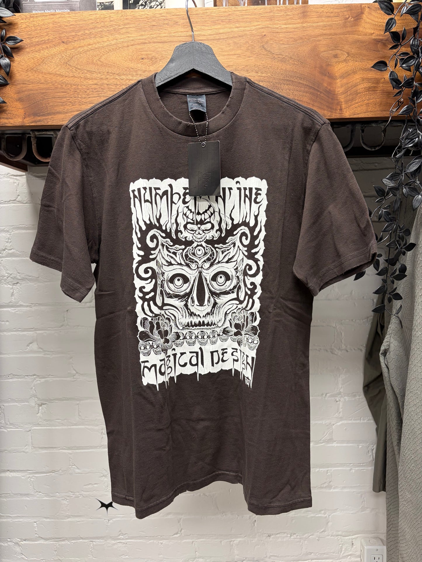 2004 Number (N)ine x Magical Design ‘Acid Trip’ Faded Brown Graphic T-Shirt