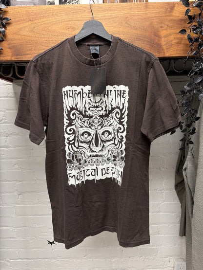 2004 Number (N)ine x Magical Design ‘Acid Trip’ Faded Brown Graphic T-Shirt