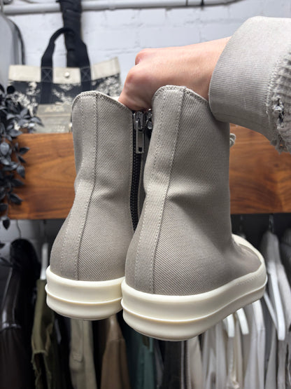 AW2025 Rick Owens ‘Concordians’ Pearl ‘Ramones’ High Top Sneakers