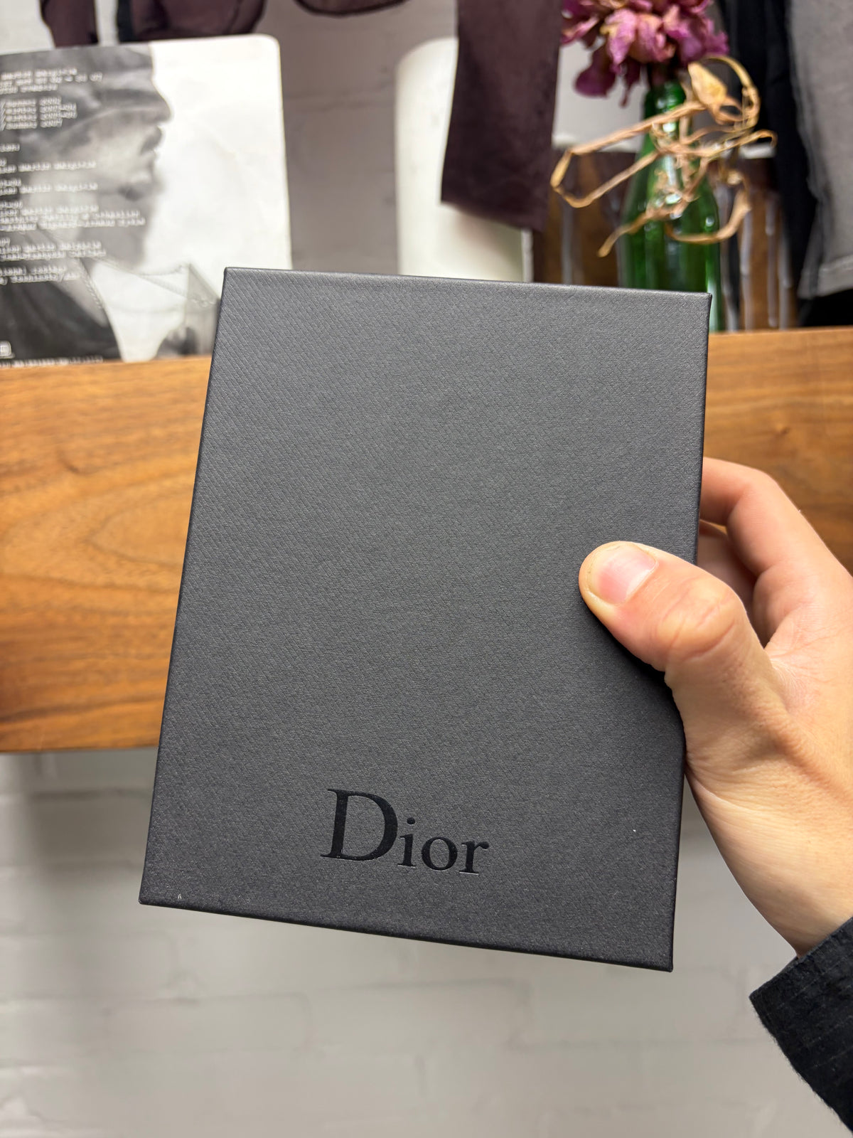SS2004 Dior Homme by Hedi Slimane ‘Strip’ D-Metal Accented Black Leather Bifold Wallet