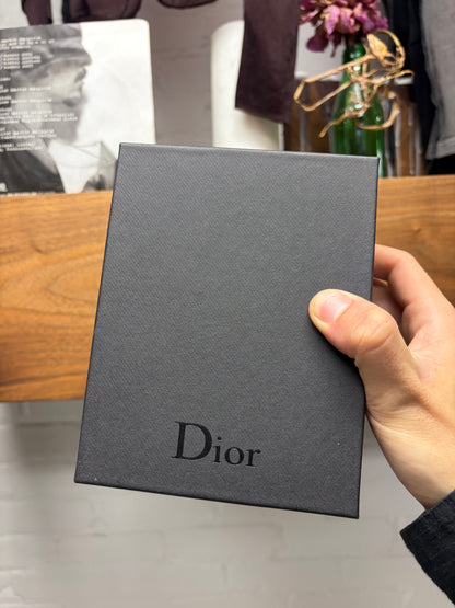 SS2004 Dior Homme by Hedi Slimane ‘Strip’ D-Metal Accented Black Leather Bifold Wallet