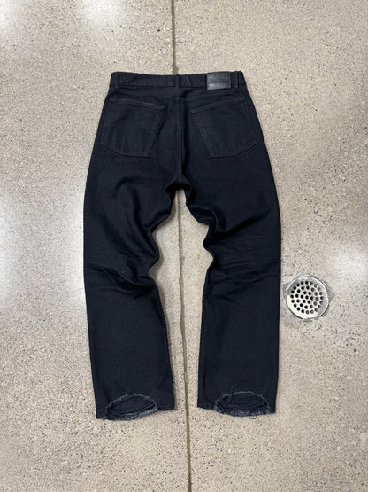 2022 Balenciaga ‘Heel Bite’ Black Bootcut Denim