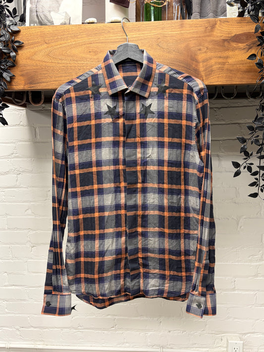 AW2016 Givenchy by Ricardo Tisci ‘Stars’ Plaid Button Up Shirt