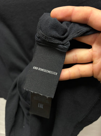 Ann Demeulemeester ‘Holy’ Embroidered Cotton Black T-Shirt