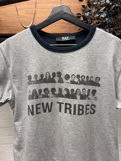 AW2010 Raf Simons ‘New Tribes’ Reversible Grey/Black Ringer T-Shirt