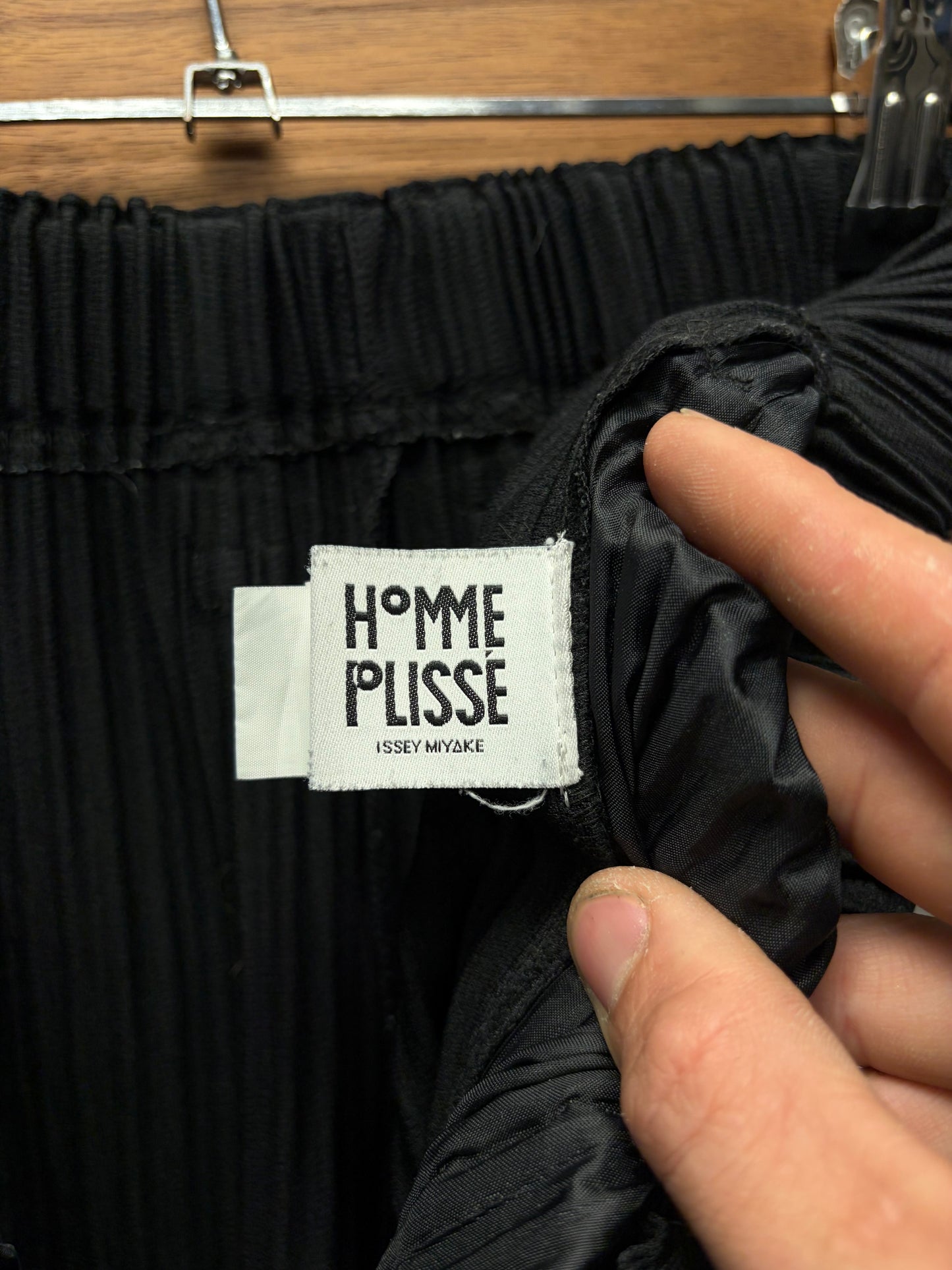 Issey Miyake Homme Plisse Black Pleated Trousers