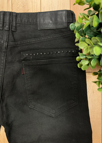 Roen Black Skinny Cut Studded Jeans