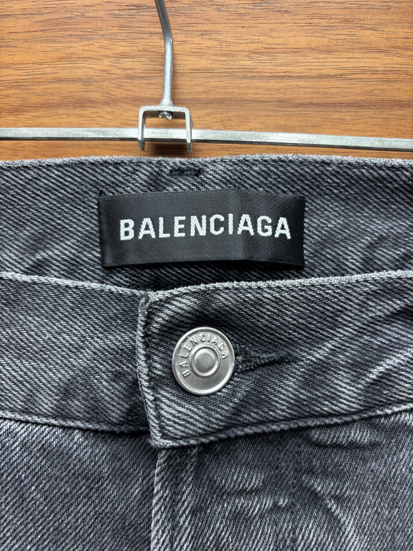 2018 Balenciaga Distressed Black Slim/Straight Cut Denim