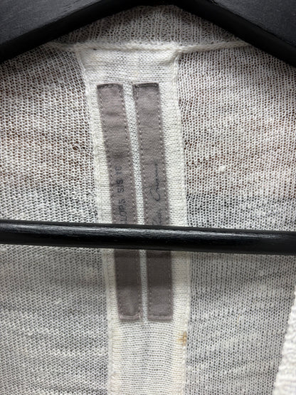 SS2016 Rick Owens ‘Cyclops’ Milk White Sheer Knit Sweater