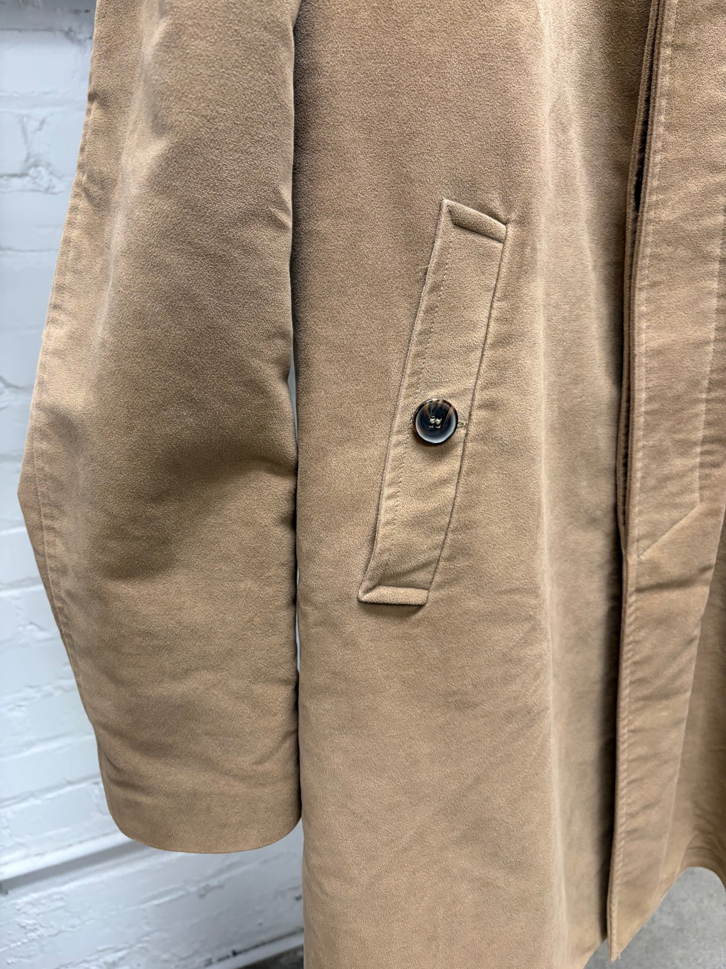 Gucci Caramel Brown Wool Full Length Collared Trench Coat