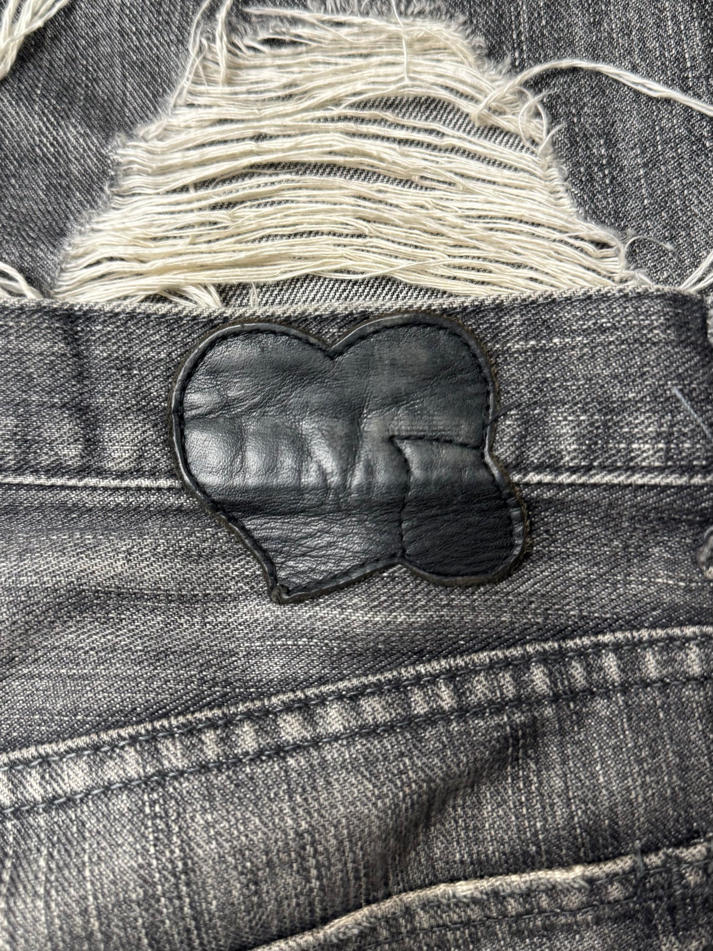 AW2004 Number (N)ine ‘Give Peace a Chance’ Patchwork Denim