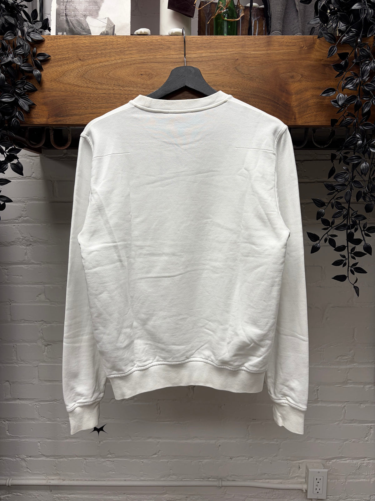 Dior Homme Multi-Coloured ‘Bee Logo’ Patch Embroidered White Crewneck Sweater