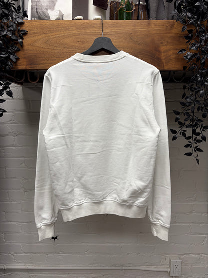 Dior Homme Multi-Coloured ‘Bee Logo’ Patch Embroidered White Crewneck Sweater