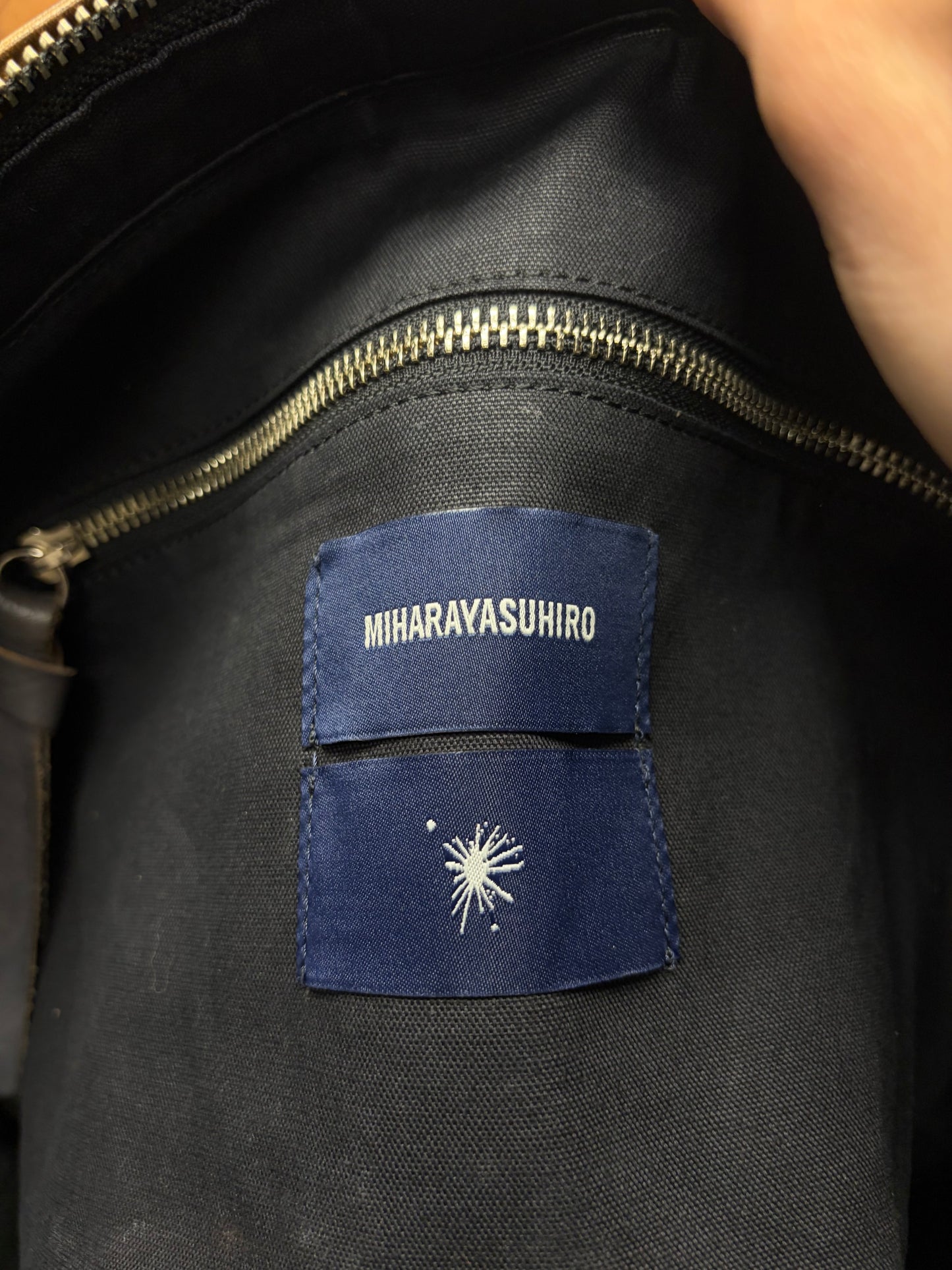 Mihara Yasuhiro Heavily Patina Faded ‘Boston’ Top Handle Leather Bag