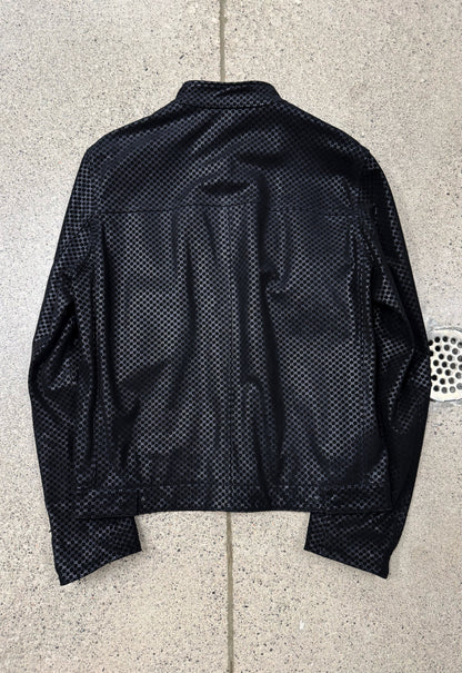 Gucci by Tom Ford ‘Metallic’ GG Monogram Leather Moto Jacket.
