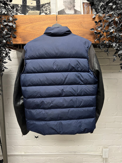 AW2009 Undercover Leather/Down Fill Moto Puffer Jacket