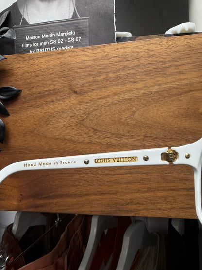 2008 Louis Vuitton ‘Evidence’ Gold/White Aviator Sunglasses