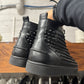 Christian Louboutin Classic Red Bottom ‘Junior Spike’ High Top Sneakers