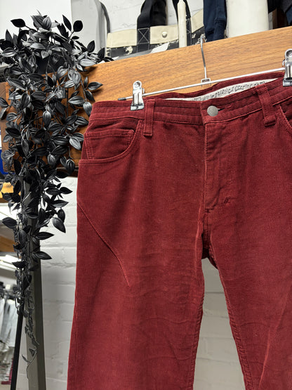 Number (N)ine ‘Wine Red’ Corduroy ‘Crying Heart’ Patch Denim