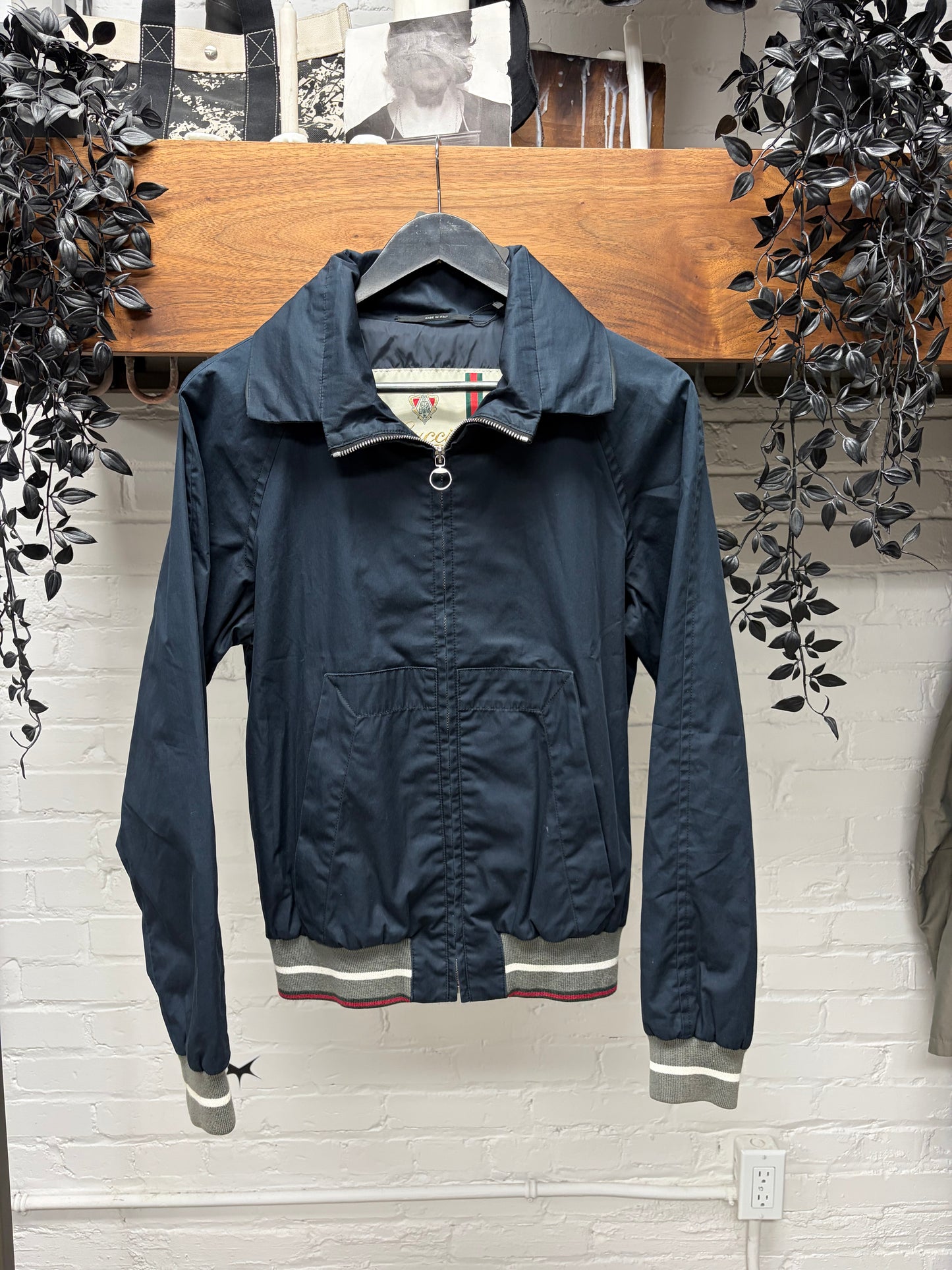 Vintage Gucci Varsity Style Collared Track Jacket