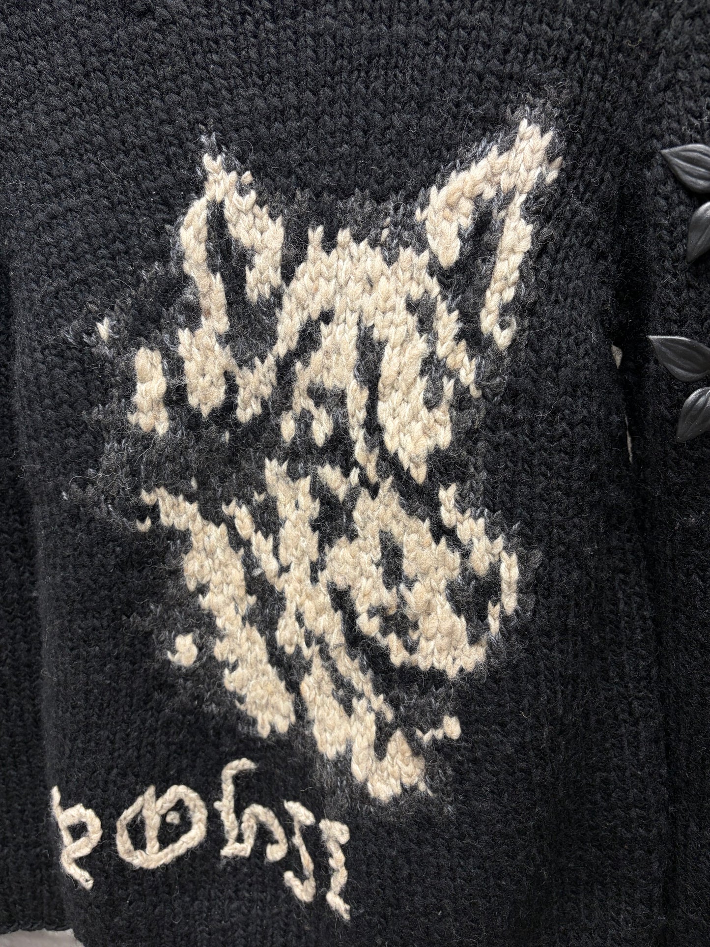 Yohji Yamamoto ‘Dog Knit’ Black Wool Sweater
