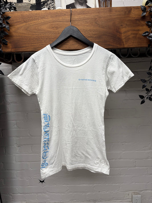 Chrome Hearts Blue/White Scroll Logo T-Shirt