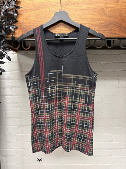 Y-3 by Yohji Yamamoto x Adidas Plaid Black/Red Tank Top