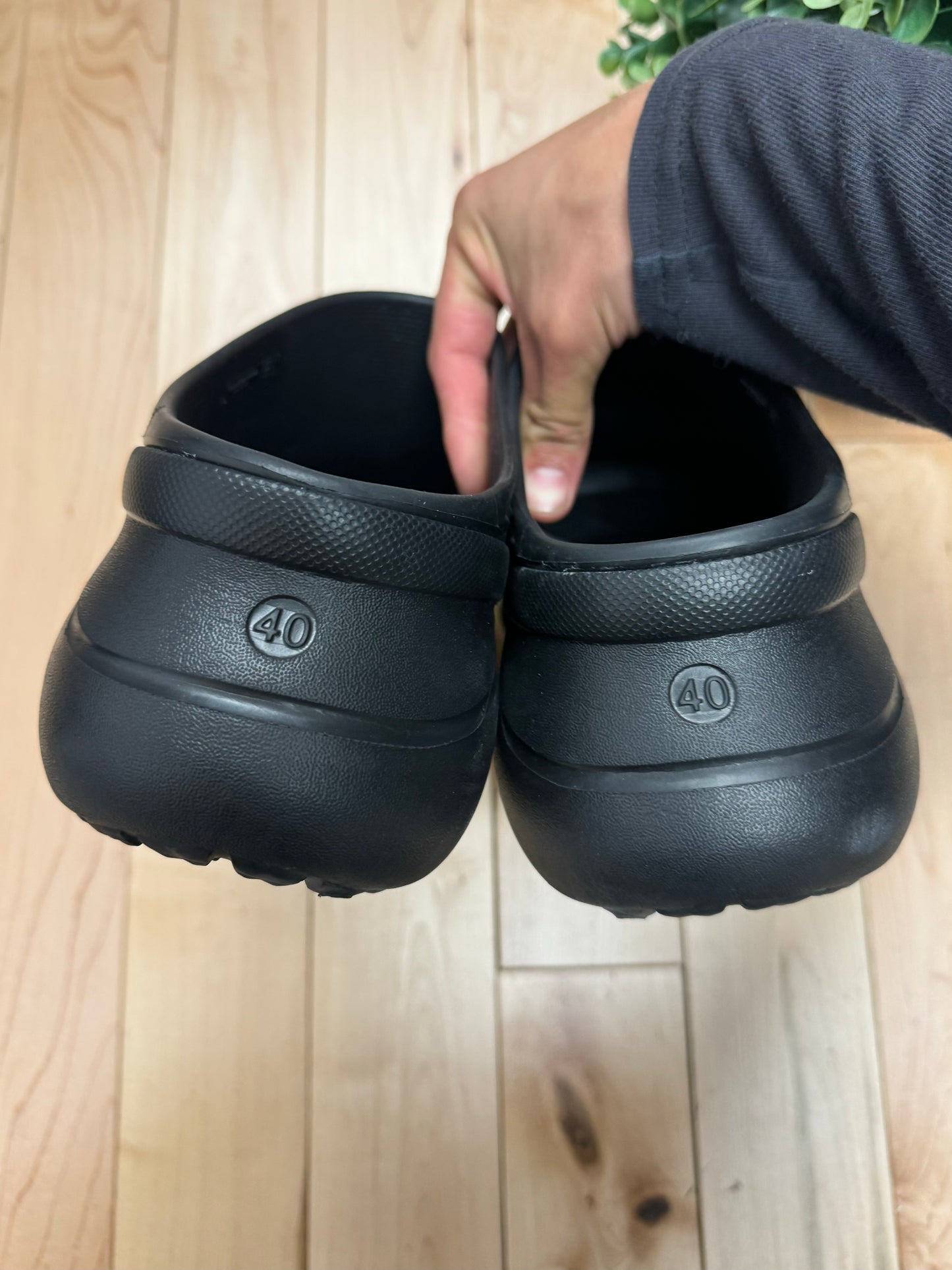 Balenciaga x Crocs Black Platform Mules