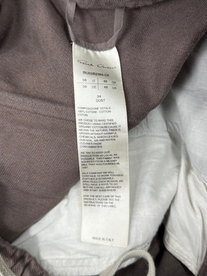 SS2022 Rick Owens ‘Strobe’ Dust Brown ‘Bela’ Wide Leg Cargos