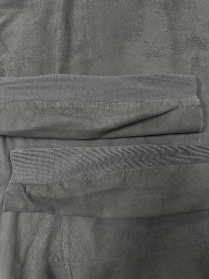 Rick Owens O&M Era ‘Dust’ Blistered Lambskin Leather Biker Jacket