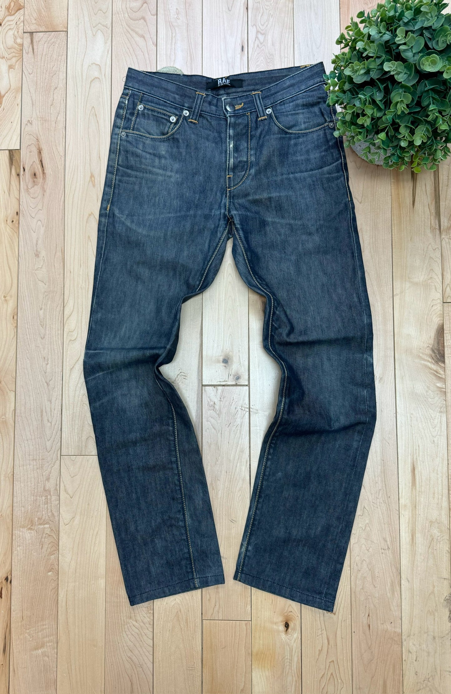 Raf Simons Raw Grey Slim/Skinny Cut Denim