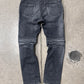 Balmain Washed Black Slim/Skinny Biker Jeans