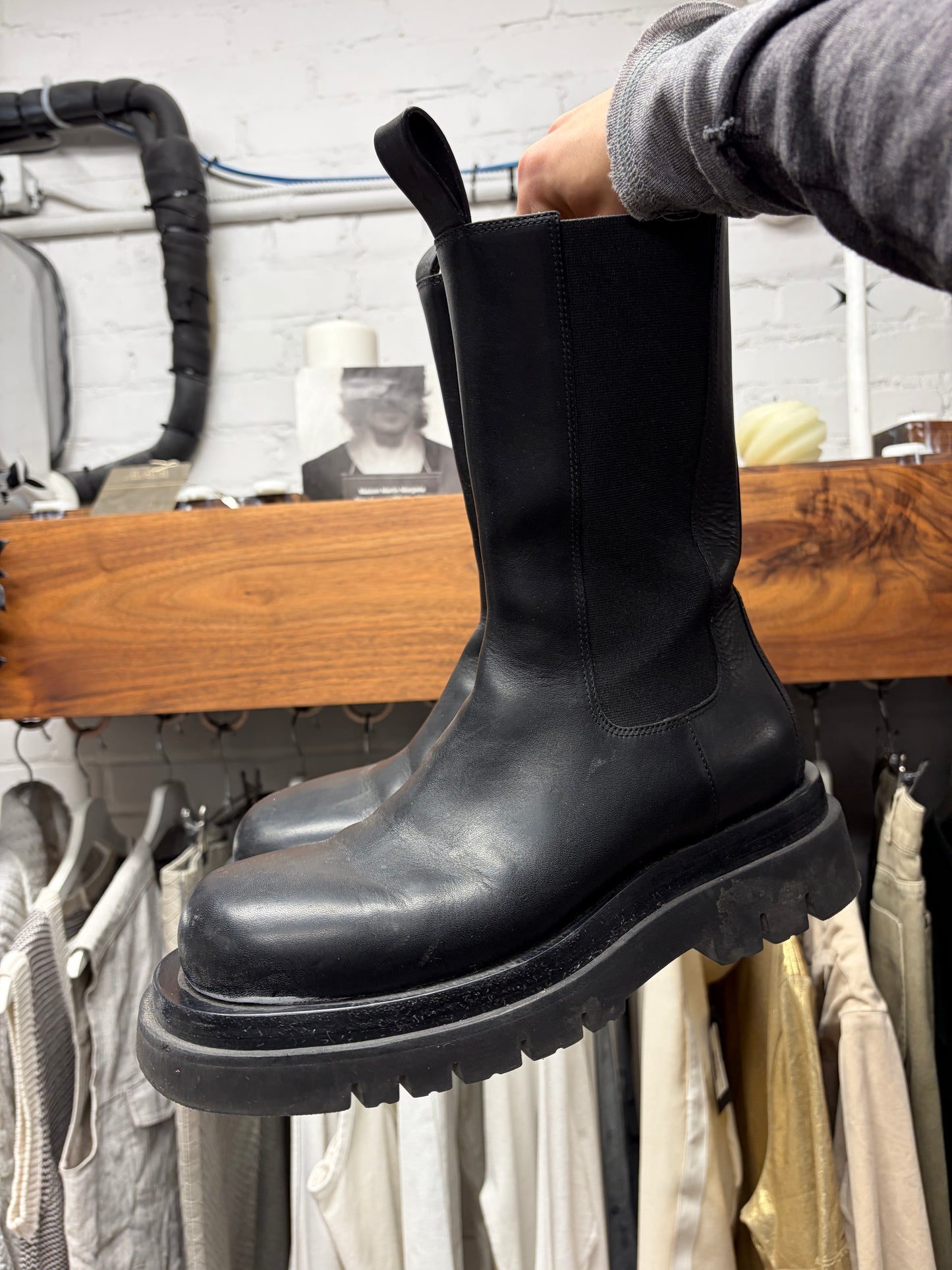 Bottega Veneta ‘Puddle’ Platform Sole Leather Boots