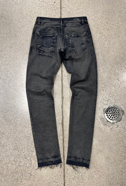 SS2009 Rick Owens ‘Hogwash’ Black Detroit Cut Denim