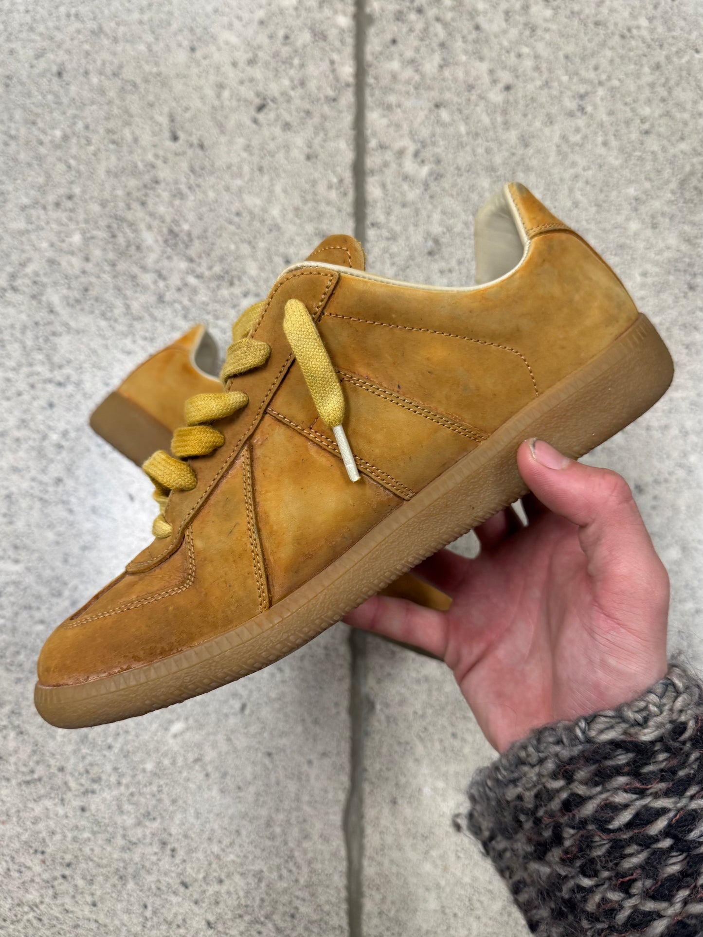 Maison Margiela G.A.T. ‘Wheat’ Suede Low Top Sneakers