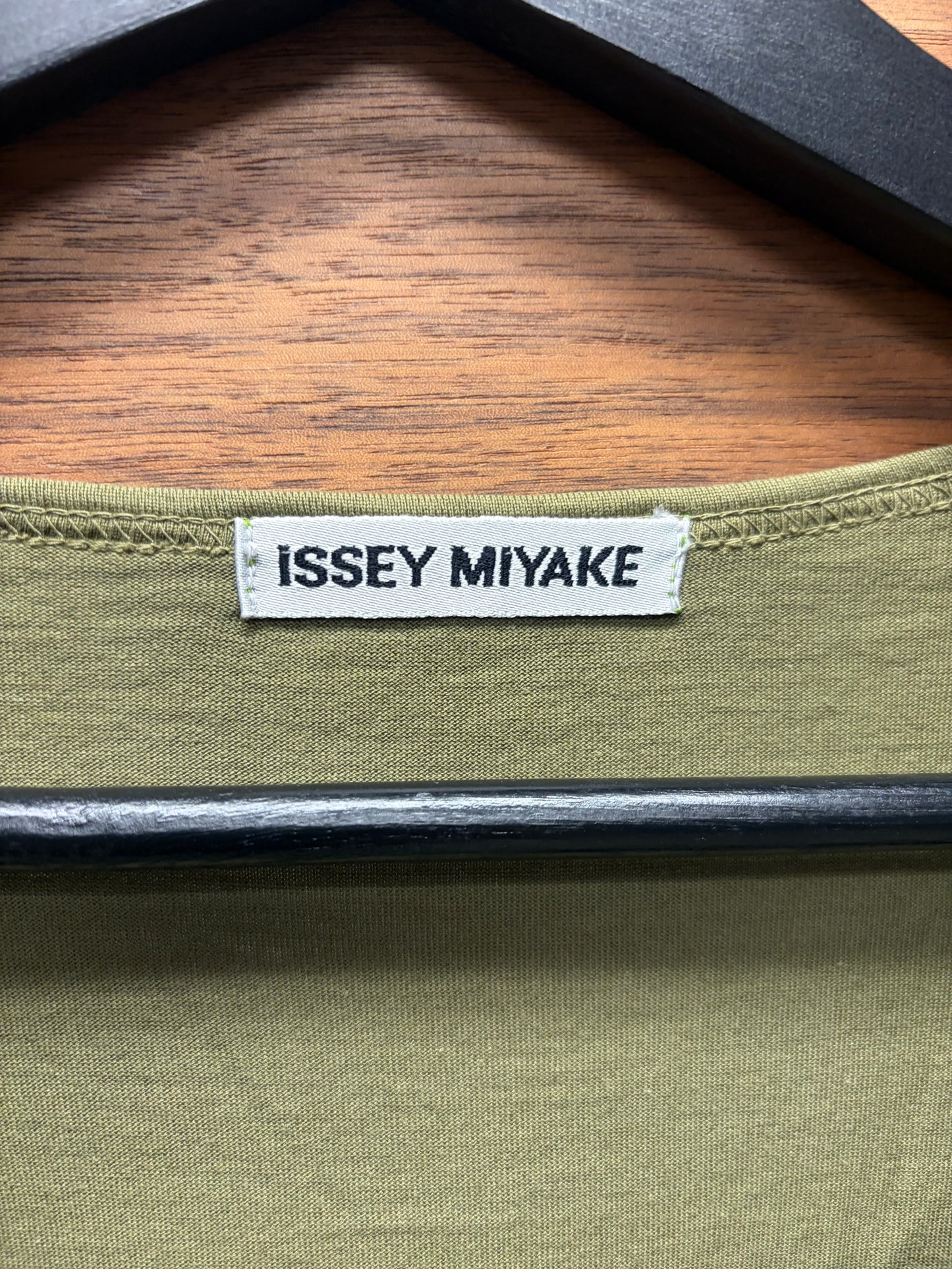 Issey Miyake Green Cotton Short Sleeve T-Shirt