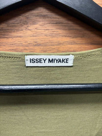 Issey Miyake Green Cotton Short Sleeve T-Shirt