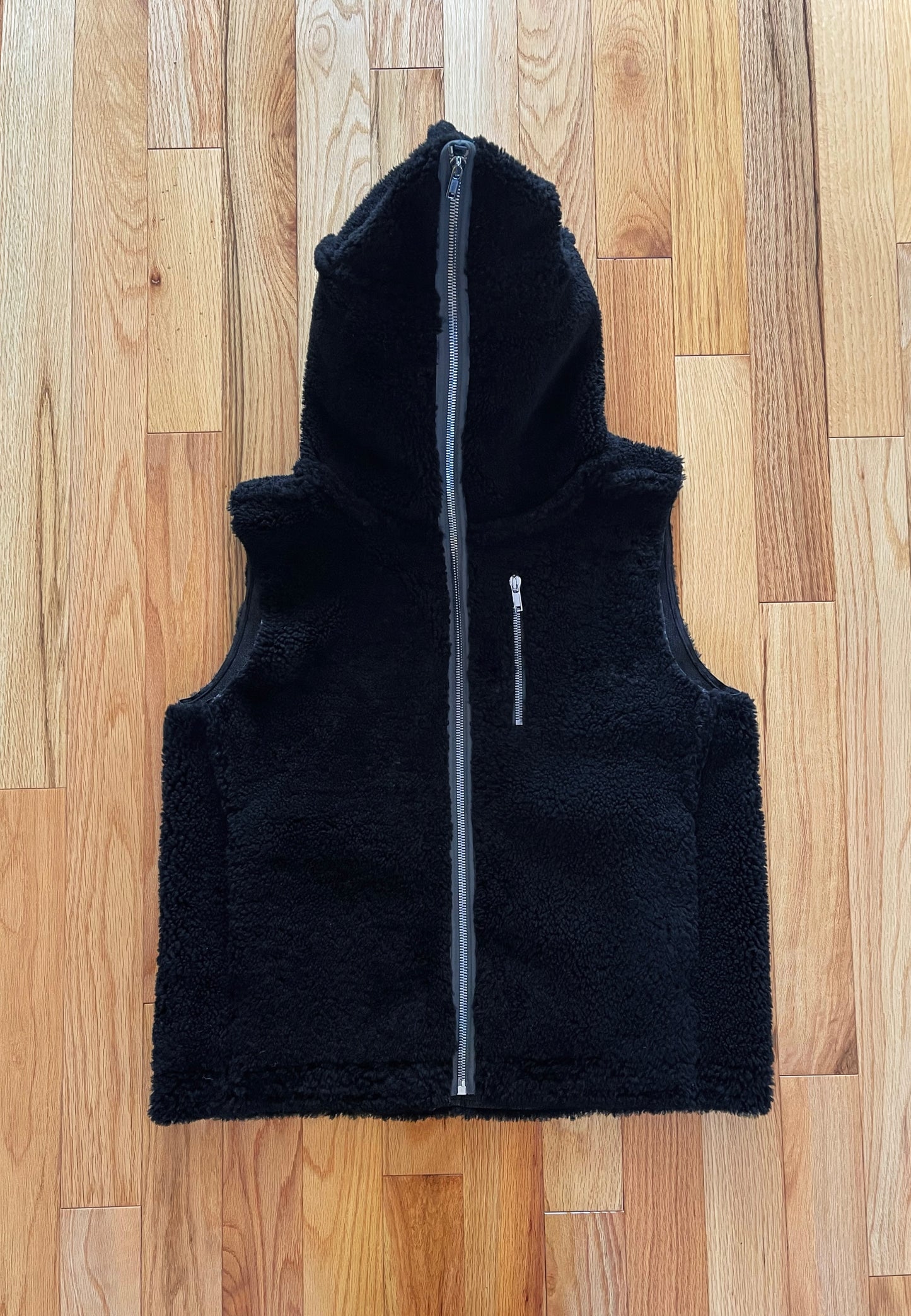 Autumn Winter 2022 Rick Owens ‘Strobe’ Lambskin Leather ‘Gimp’ Full Zip Vest