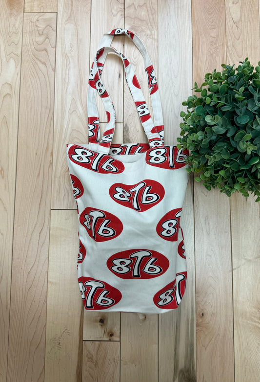 Kapital Mushroom ‘8TB’ Cream/Red Tote Bag