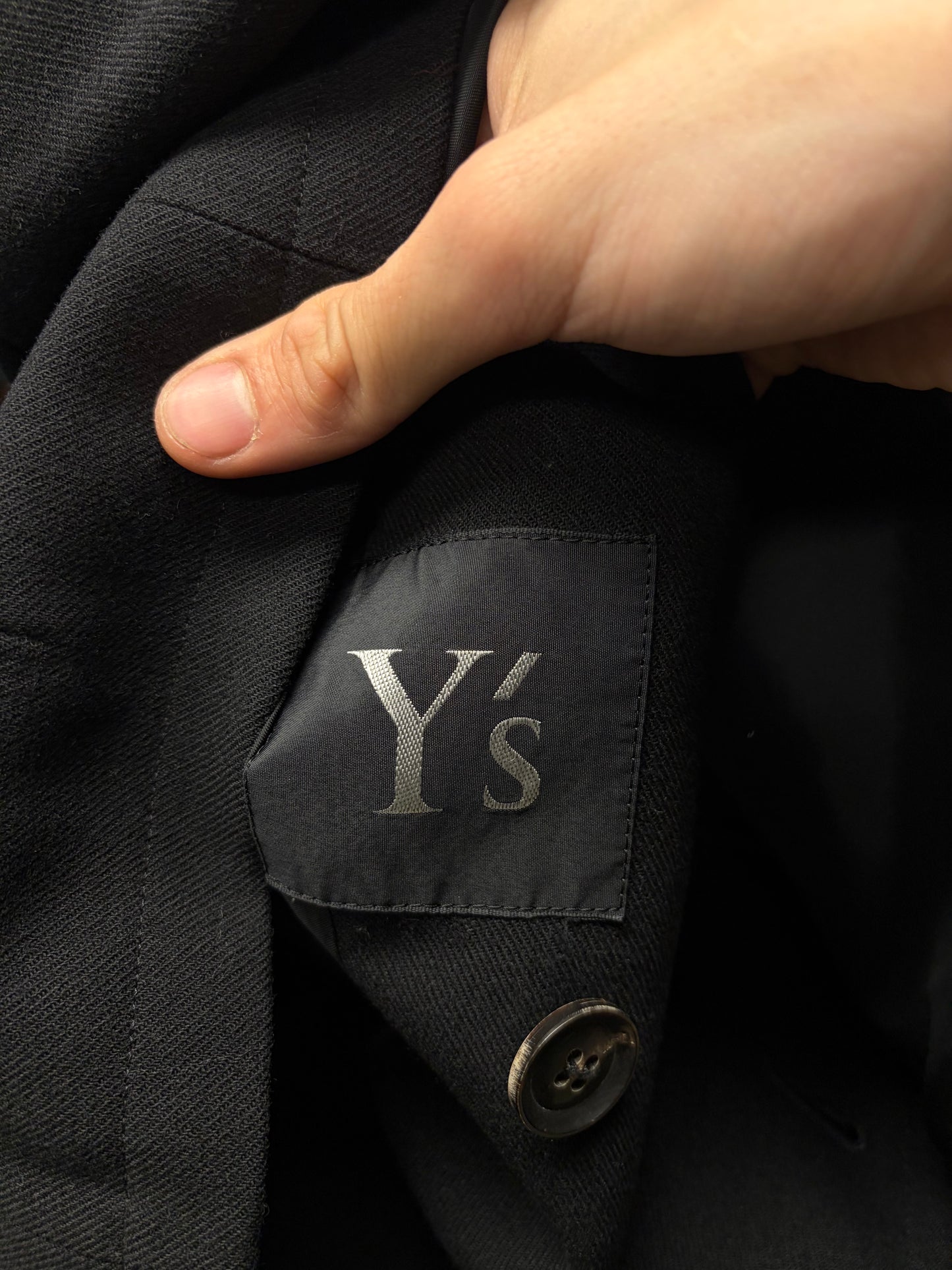 Yohji Yamamoto ‘Y’s Double Breasted Cropped Cut Coat