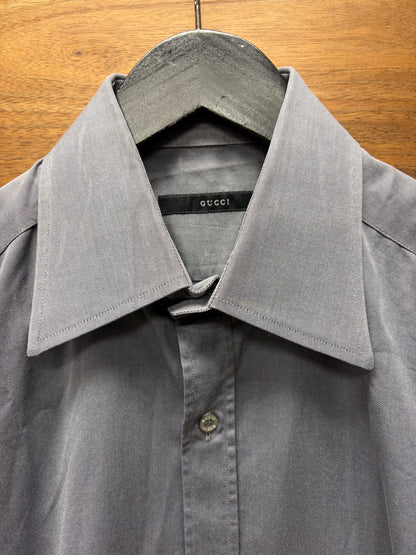 Gucci Grey Slim Fit Button Up Shirt