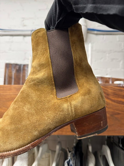 Saint Laurent Brown Suede ‘Wyatt’ Boots