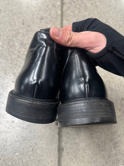 Saint Laurent Black Patent Leather ‘Side-Zip’ Ankle Boots