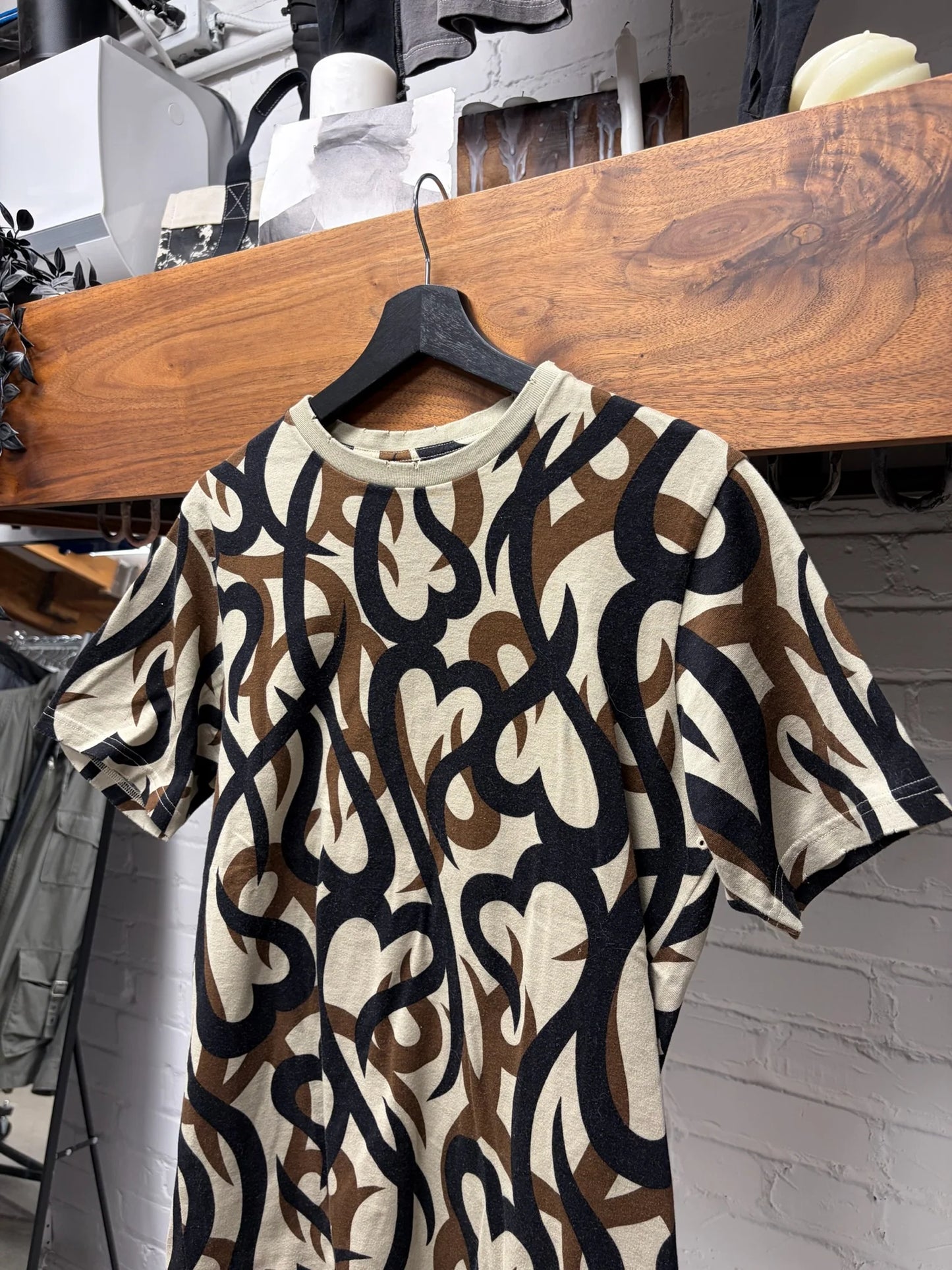 AW2004 Number (N)ine ‘Tribal Heart Camo’ Graphic T-Shirt