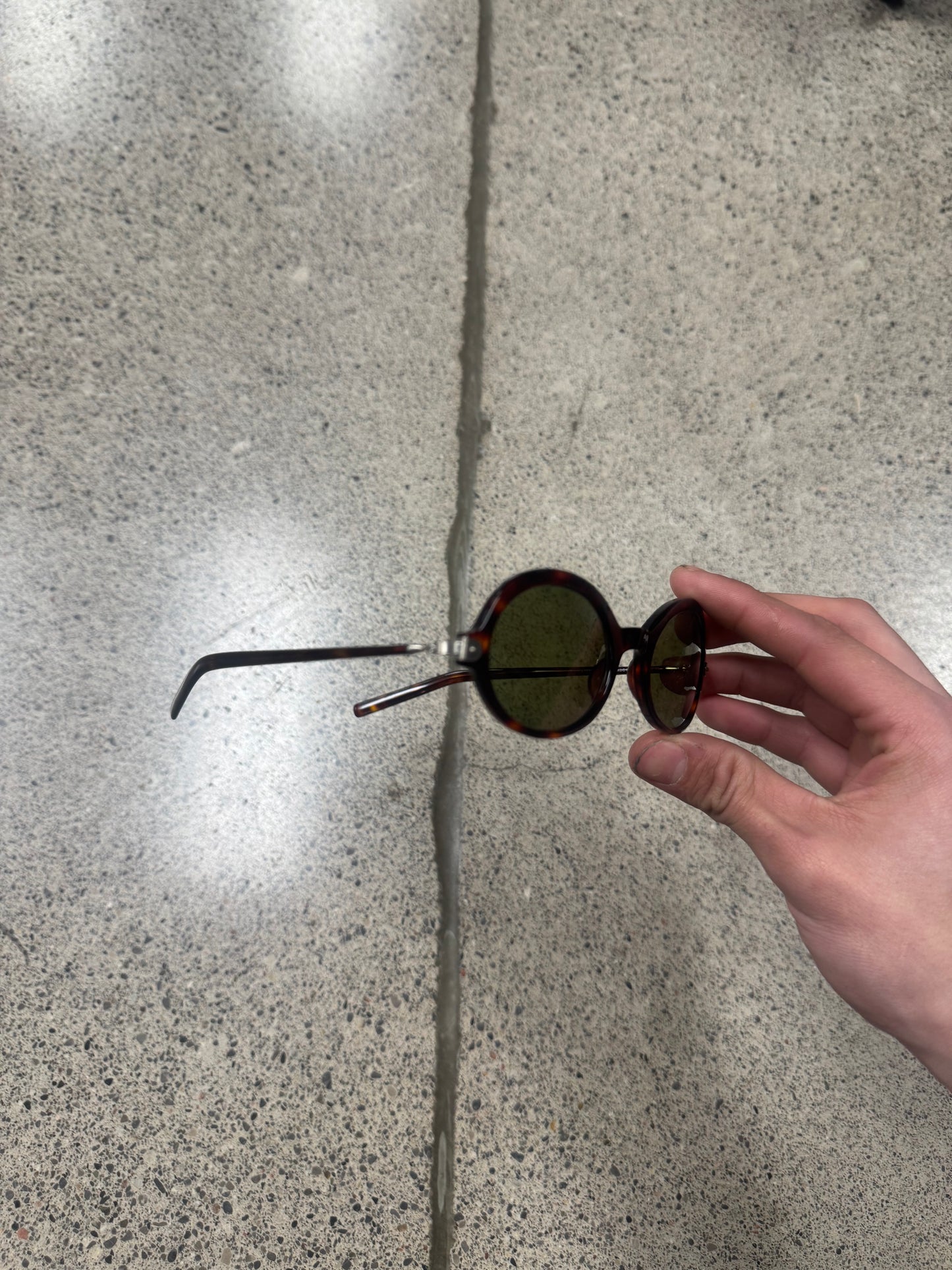 Jil Sander ‘Tortoiseshell’ Green Tinted Sunglasses